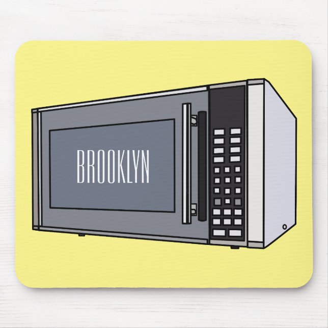 Mikrowellendarstellung Cartoon Mousepad (Vorne)