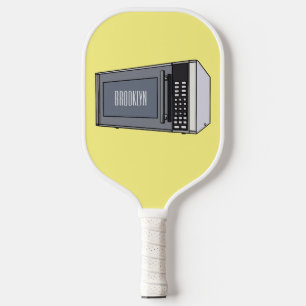 Mikrowellendarstellung Cartoon Pickleball Schläger