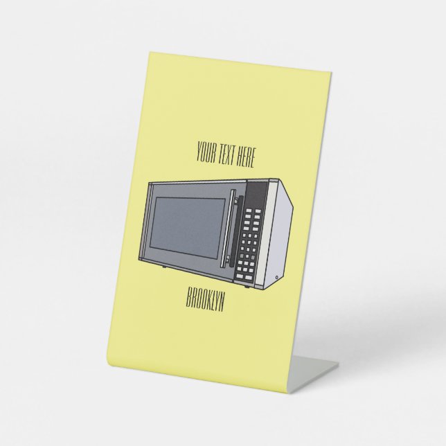 Mikrowellendarstellung Cartoon Sockelschild (Vorderseite)