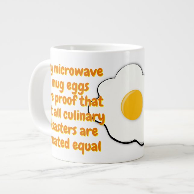 Mikrowelleneier Tasse mit Funny Quote (Eieromelet) (Vorderseite Links)