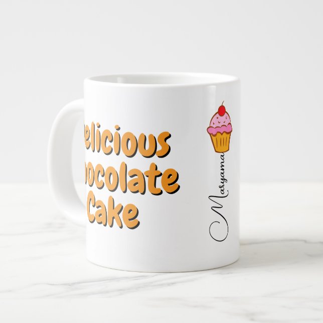 Mikrowellenkuchen (Microwave Chocolate Cake in a T Jumbo-Tasse (Vorderseite Links)