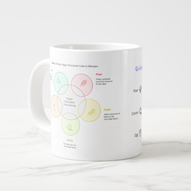 MikrowellenTasse | Single servieren Schokoladenkuc Jumbo-Tasse (Vorderseite Links)