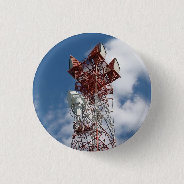 Mikrowellenturm Button (Vorderseite)