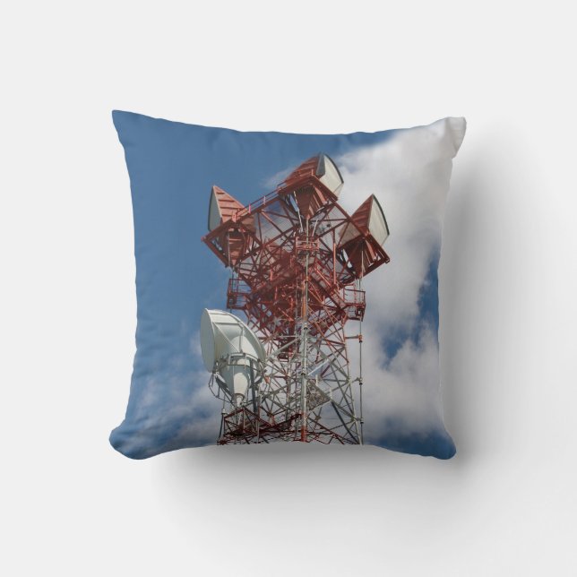 Mikrowellenturm Kissen (Vorderseite)