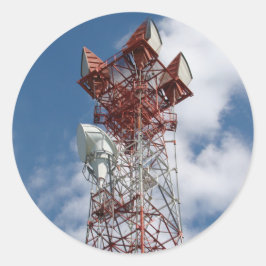 Mikrowellenturm Runder Aufkleber