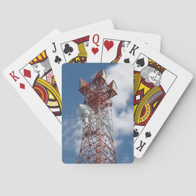 Mikrowellenturm Spielkarten (Rückseite)