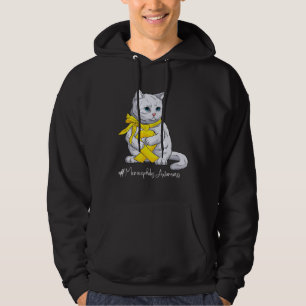 Mikrozephalie-Bewusstseinsmonat Gelbe Band Katze Hoodie