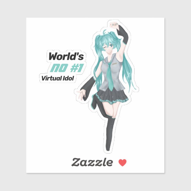 Miku Custom-Cut Vinyl Sticker (Blatt)