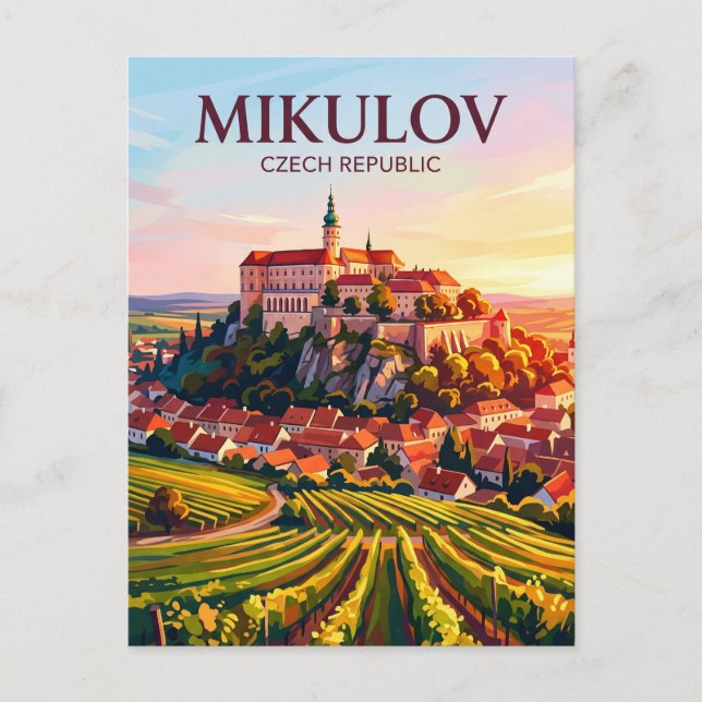 Mikulov Tschechien Postkarte (Vorderseite)