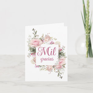 Mil Gracias, Spanisch geklappt Danke Karte