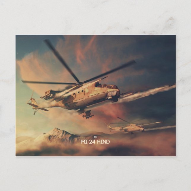Mil Mi-24 Hind Postkarte (Vorderseite)