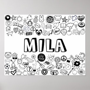 "MILA" - Kontur-Design Poster