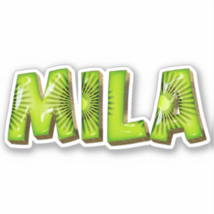 Mila Name Kiwi Design Aufkleber Sticker
