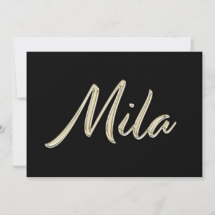 Mila white gold Handwriting Karte
