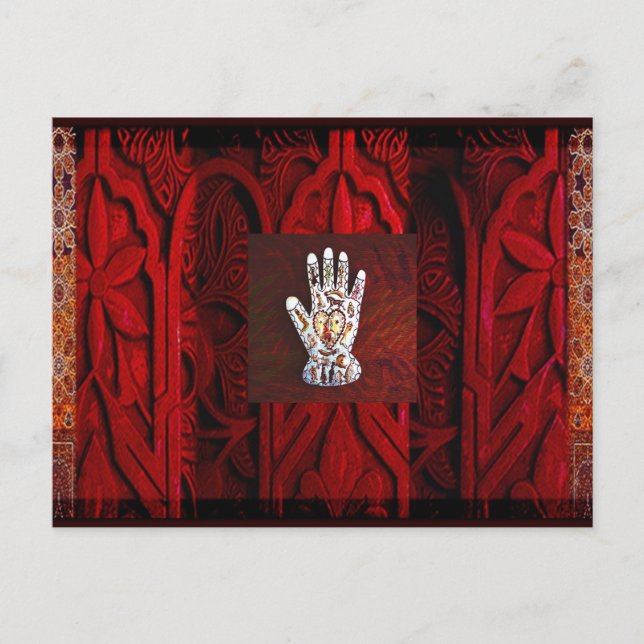 Milagro im Rot Postkarte (Vorderseite)