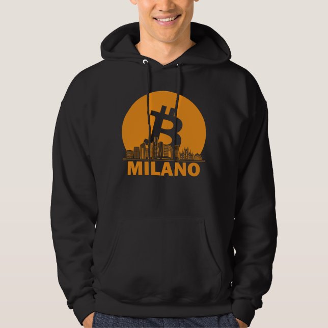 Milan Bitcoin Maximalist  Bitcoin Milan Skyline Hoodie (Vorderseite)