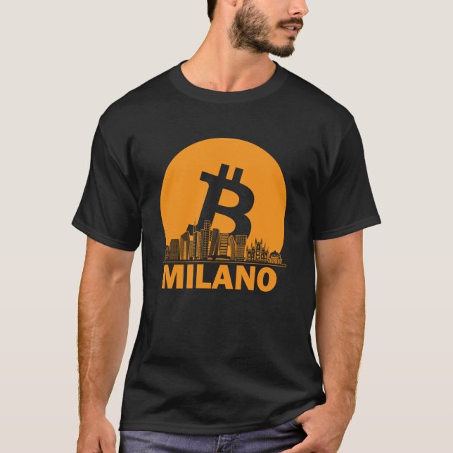 Milan Bitcoin Maximalist Bitcoin Milan Skyline T-Shirt (Vorderseite)