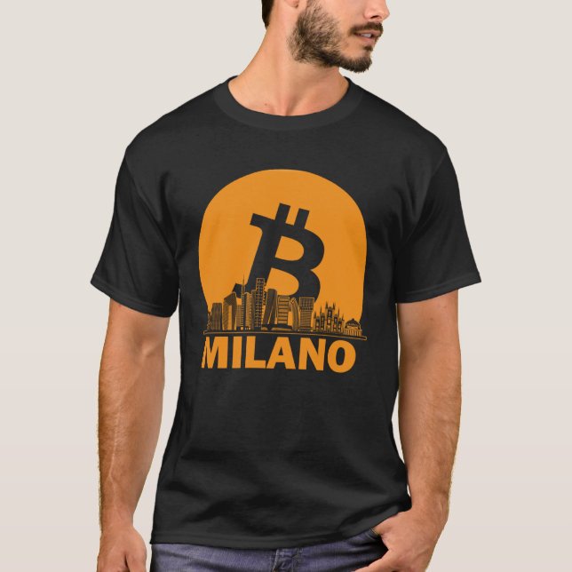 Milan Bitcoin Maximalist Bitcoin Milan Skyline T-Shirt (Vorderseite)