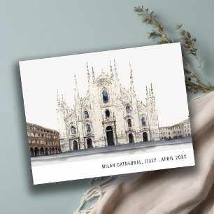 Milan Dom Italien Aquarell Italienische Reise Postkarte