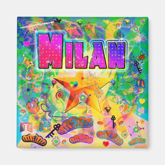Milan Epoche-Stunden-Magnet Magnet (Vorne)