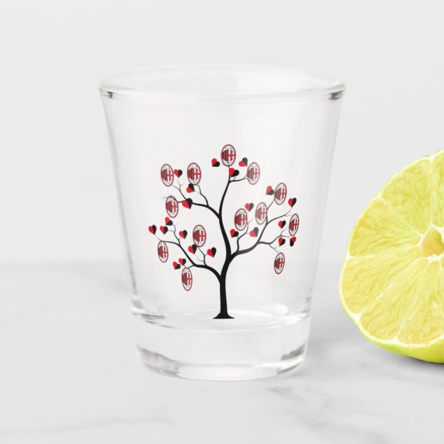Milan Fußballglas Schnapsglas (Vorderseite)