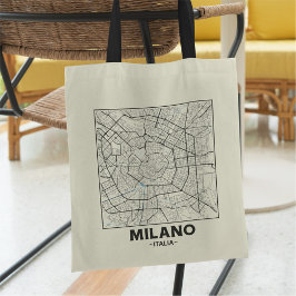 Milan, Italy City Map Tote Bag Tragetasche