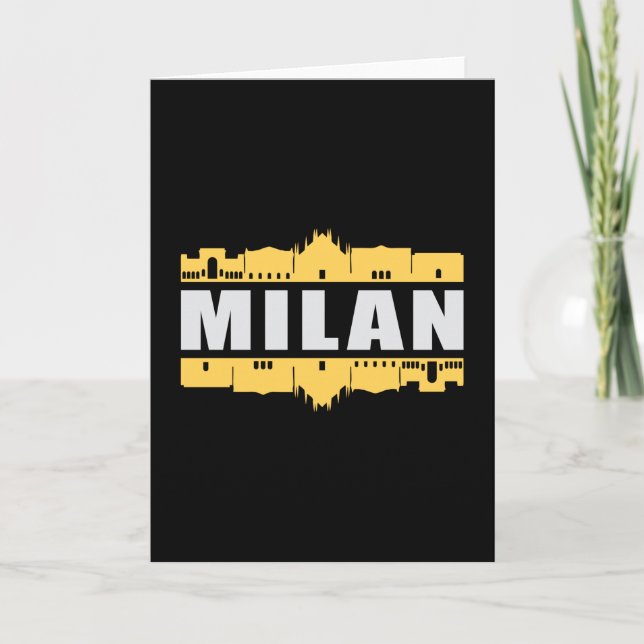Milan Italy City Skyline Cityscape Funny Gift Karte (Vorderseite)