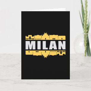 Milan Italy City Skyline Cityscape Funny Gift Karte