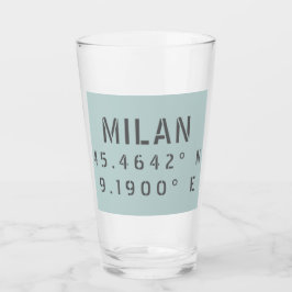 Milan Latitude Longitude Glas