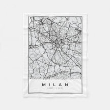 Milan Map Illustration