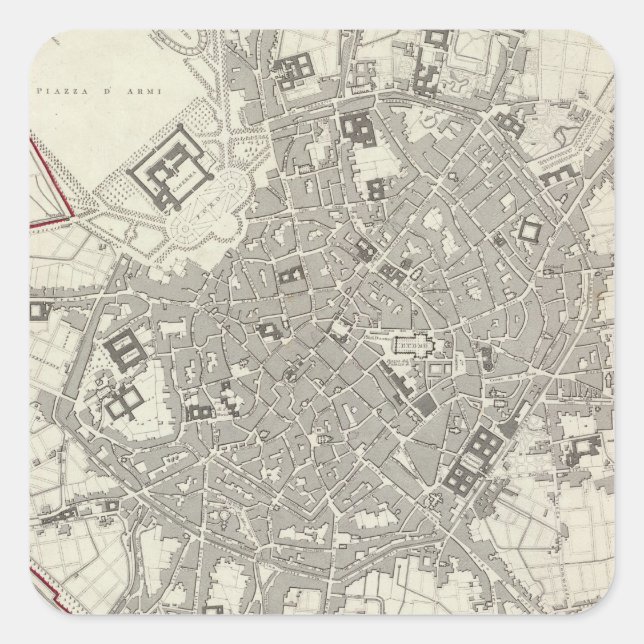 Milan Milano Quadratischer Aufkleber (Vorderseite)