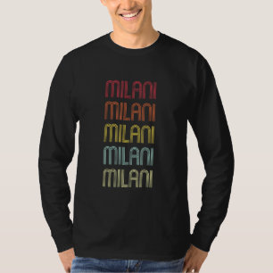 Milani Retro Wordmark Muster Vintag Personalisiert T-Shirt