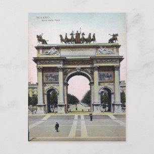 Milano Arco della Pace Italien Vintage Postkarte