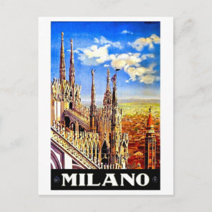 Milano Cathedral, Italien, Landschaft, Vintage Postkarte