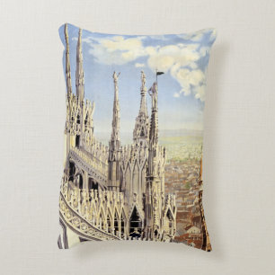 Milano Italien Gotische Kathedrale Duomo Vintage Dekokissen