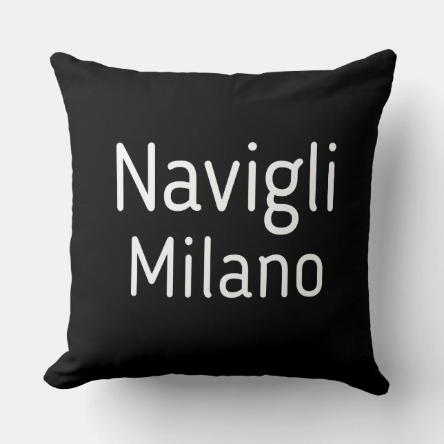 Milano Italien Navigli T-Shirt Kissen (Vorderseite)