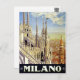 Milano Italien Vintage Reiseplaner restauriert Postkarte (Vorne/Hinten)