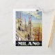 Milano Italien Vintage Reiseplaner restauriert Postkarte (Vorderseite/Rückseite Beispiel)