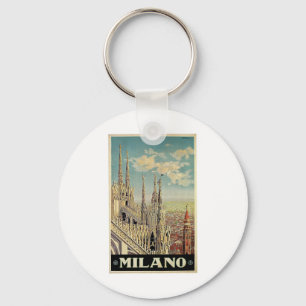 Milano Mailand Italien Vintage-Reiseanhänger Schlüsselanhänger