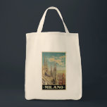 Milano Mailand Italien Vintage Reisen Beutel Tragetasche<br><div class="desc">Mailand Mailand Italien Vintage Reiseplakatkunst aus dem Goldenen Zeitalter des Reisens,  künstlerische Inspiration für landschaftliche Reiseziele auf der ganzen Welt. Geschenke</div>