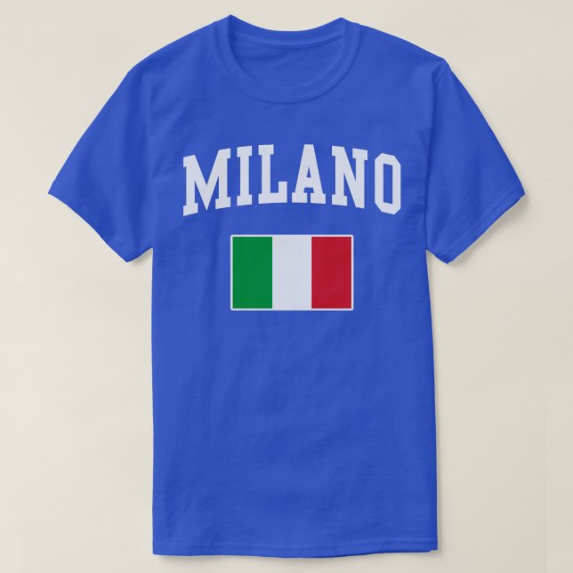 Milano Milan Italien Italiano Italienische Flagge T-Shirt (Design vorne)