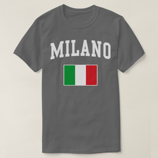 Milano Milan Italien Italiano Italienische Flagge T-Shirt (Design vorne)