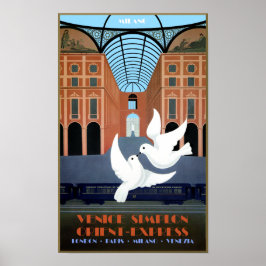 Milano, Orient Express Reiseplakat Poster