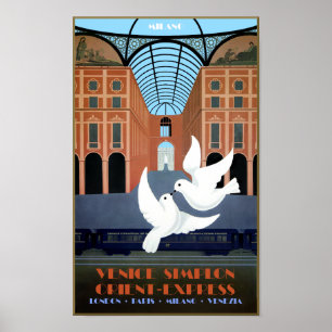 Milano, Orient Express Reiseplakat Poster