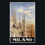 Milano Poster<br><div class="desc">Vintage Reiseplakat von Mailand,  Italien.</div>