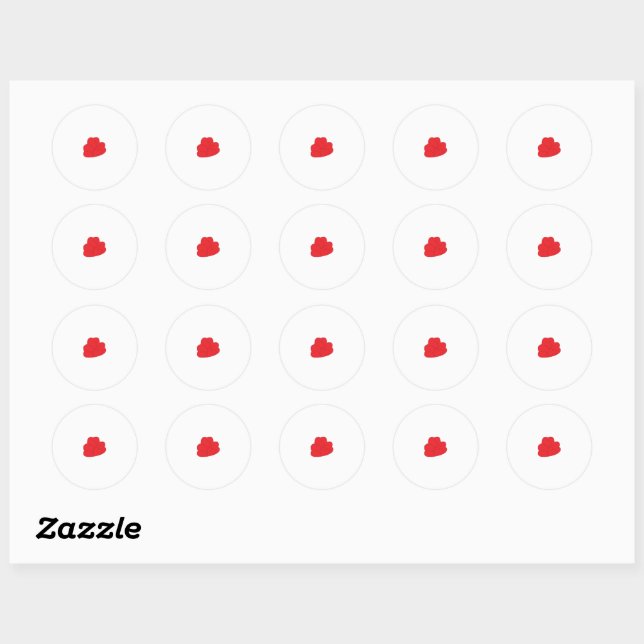 Milano Red, Rose Madder Herzdesign Sticker (Blatt)