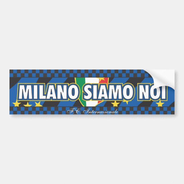 Milano siamo noi. Inter Autoaufkleber (Vorne)