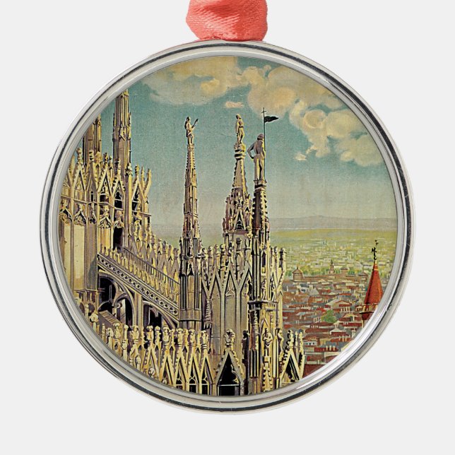 Milano Silbernes Ornament (Vorne)
