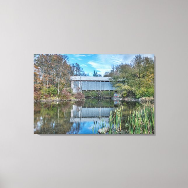 Milby Covered Bridge Leinwanddruck (Vorderseite)
