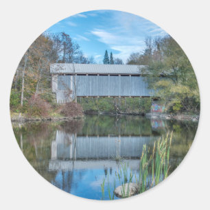 Milby Covered Bridge Runder Aufkleber